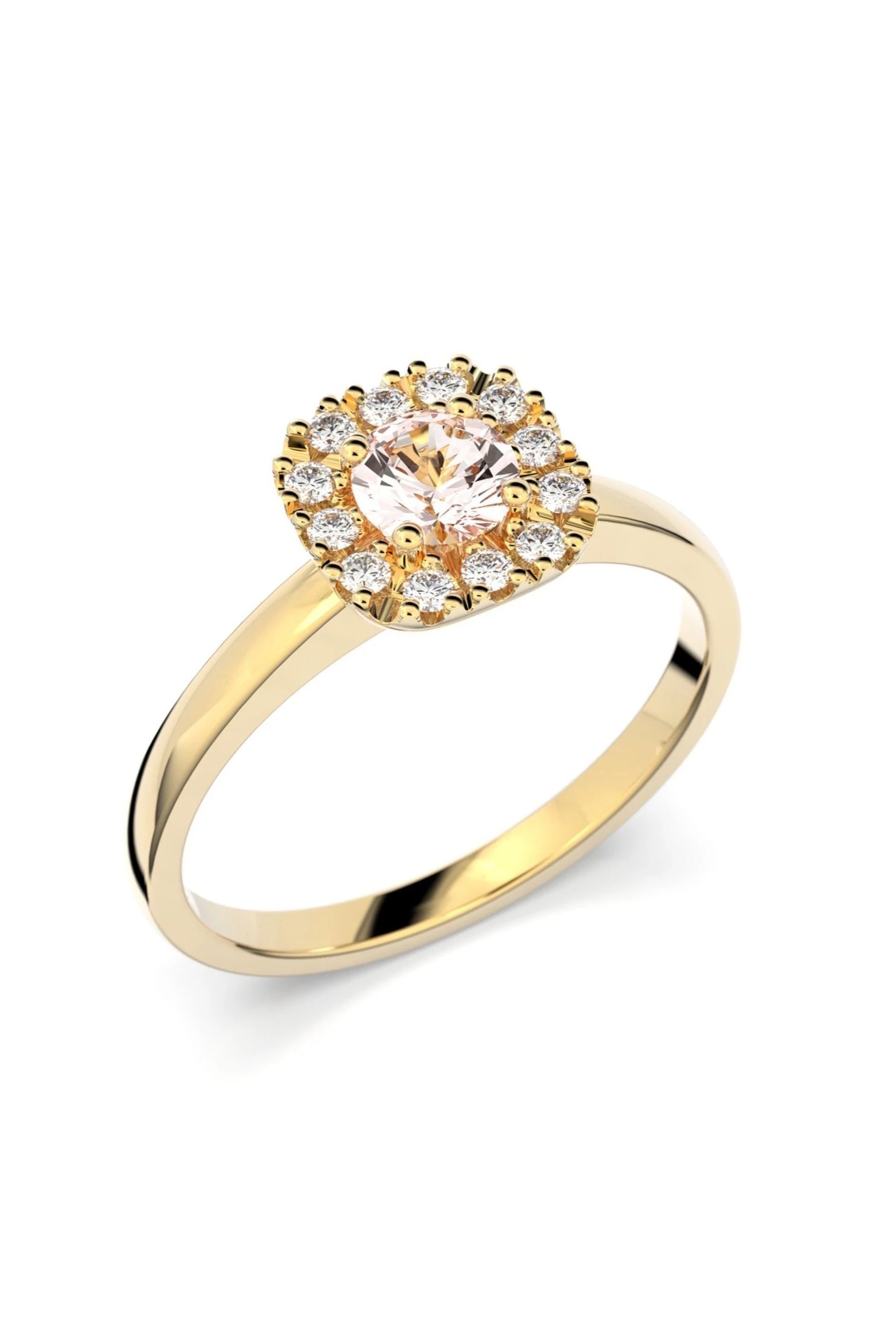 Festive Josefiina Halo Morganiitti + 12x0,01ct 15,5