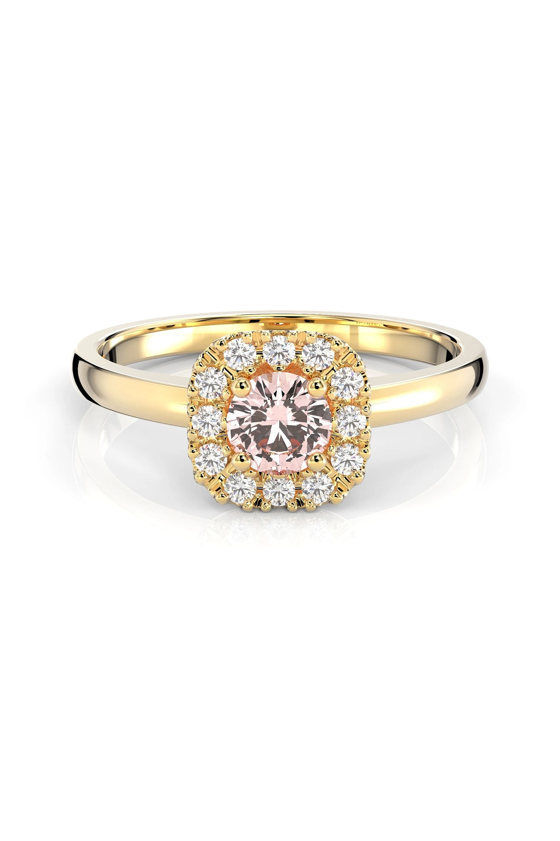 Festive Josefiina Halo Morganiitti + 12x0,01ct 15,5