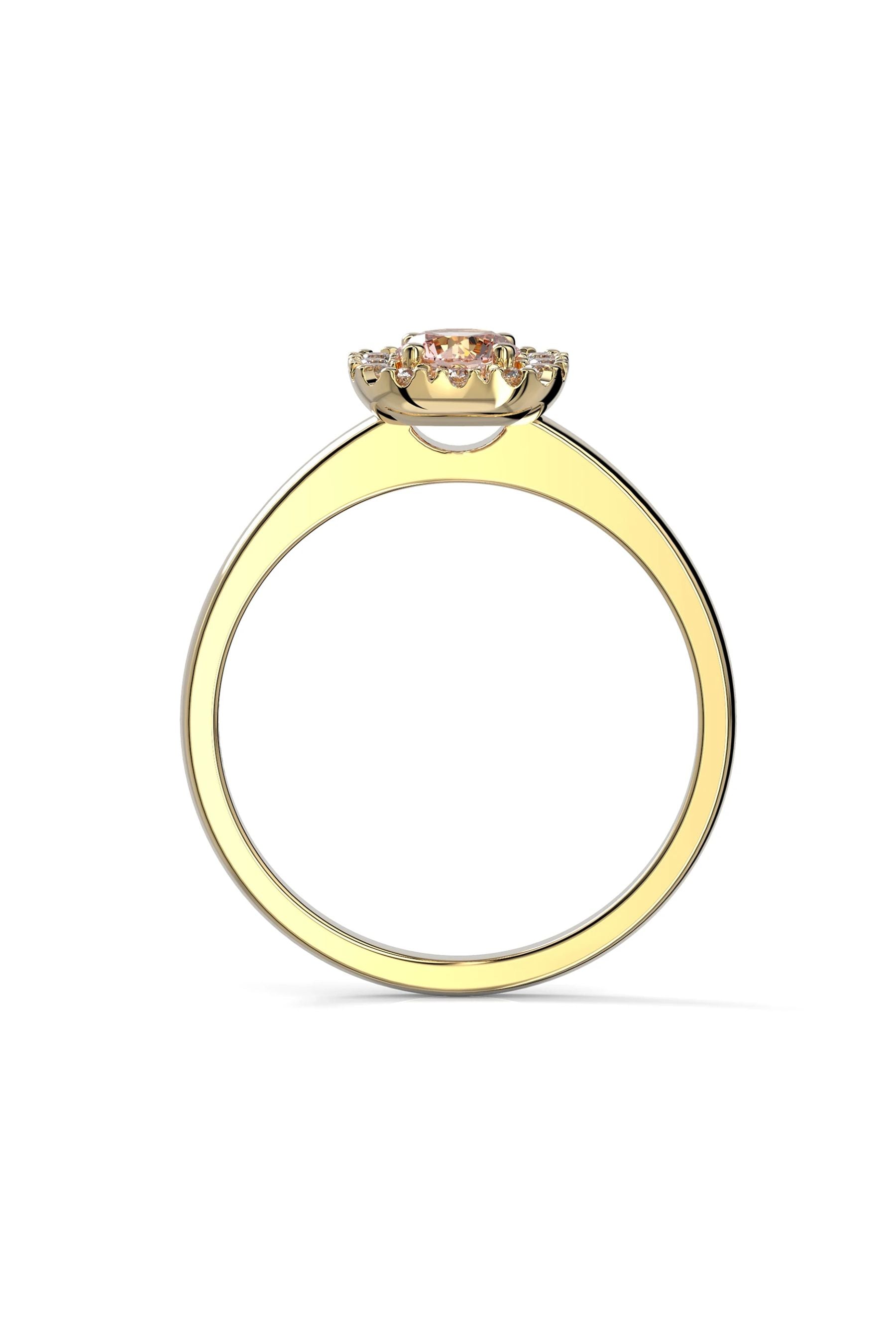 Festive Josefiina Halo Morganiitti + 12x0,01ct 15,5