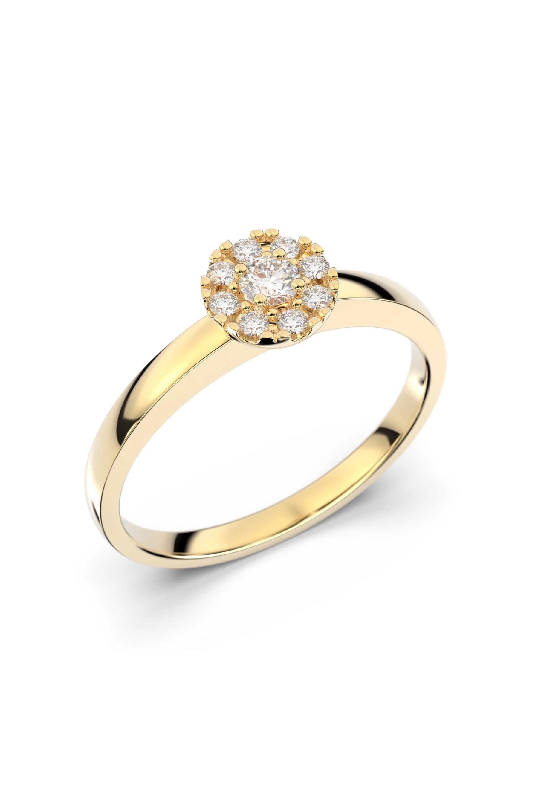 Festive Bella Halo 0,07ct + 8x0,01ct 15,5