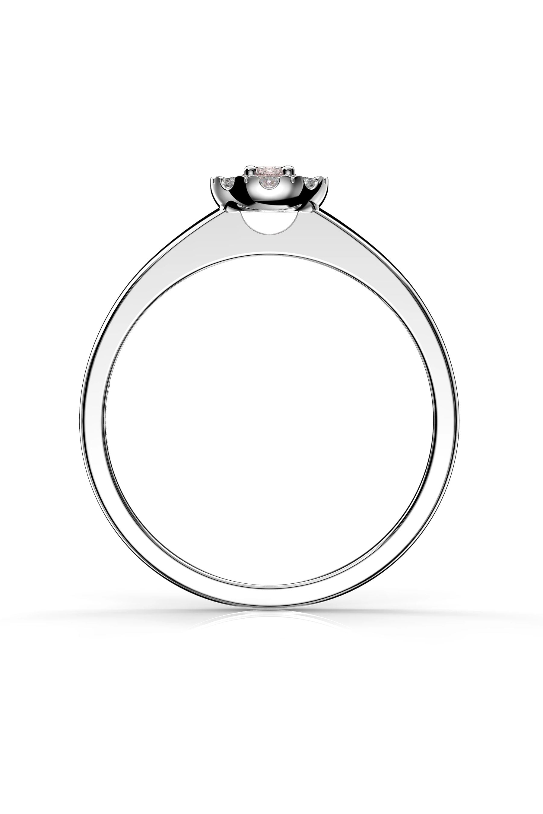 Festive Bella Halo Morganiitti + 8x0,01ct 15,5