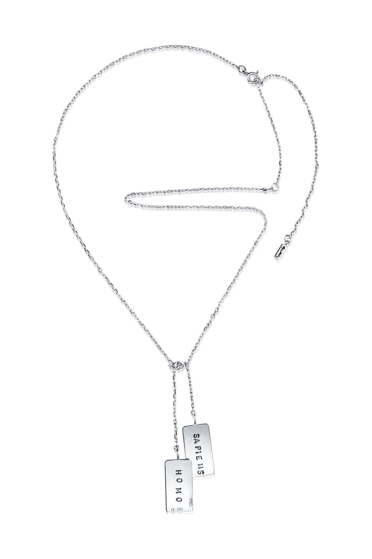Efva Attling New Homo Sapiens Necklace hopeinen kaulakoru