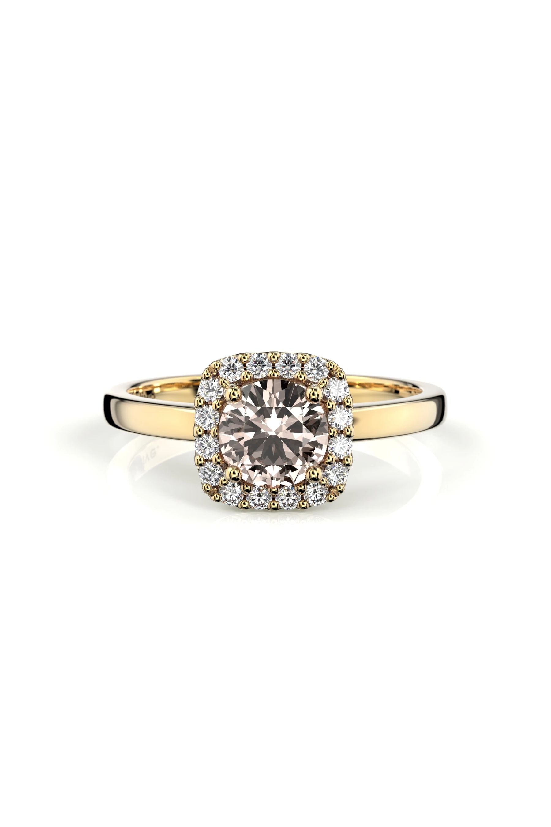 Festive Joanna Halo Morganiitti + 16x0,01ct 15,5