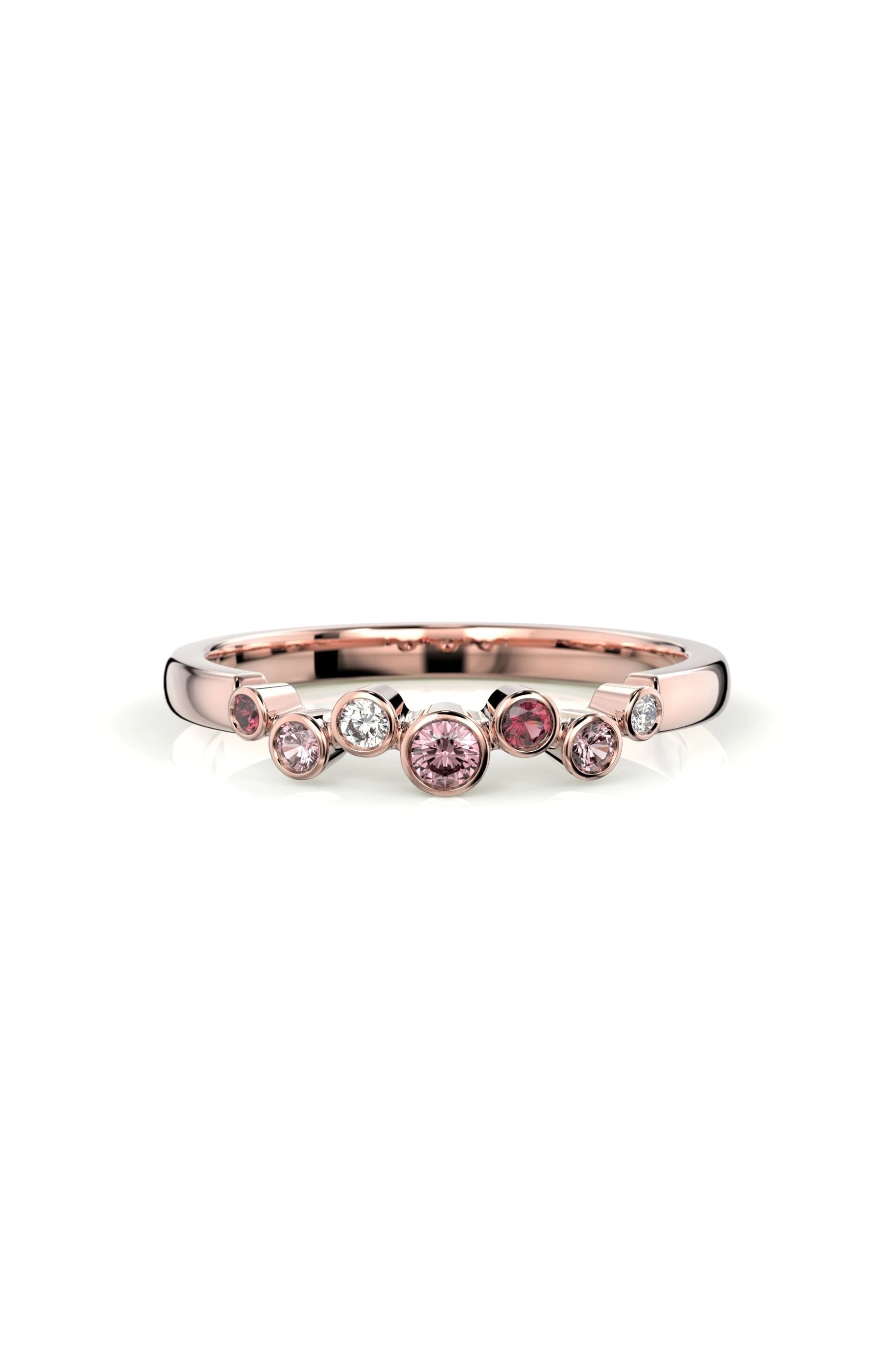 Festive Drop Pink 0,02ct + 0,01ct + Pinkki Safiiri + Rubiini 15,5