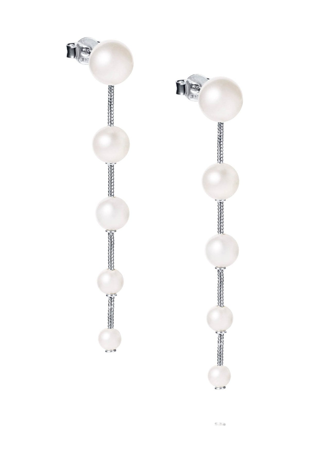 Efva Attling Flowing Pearls Earrings hopeiset korvakorut