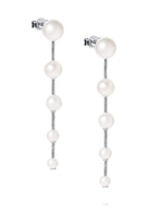 Efva Attling Flowing Pearls Earrings hopeiset korvakorut