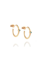 Efva Attling Micro Blink Hoops - Blue Topaz kullatut korvakorut