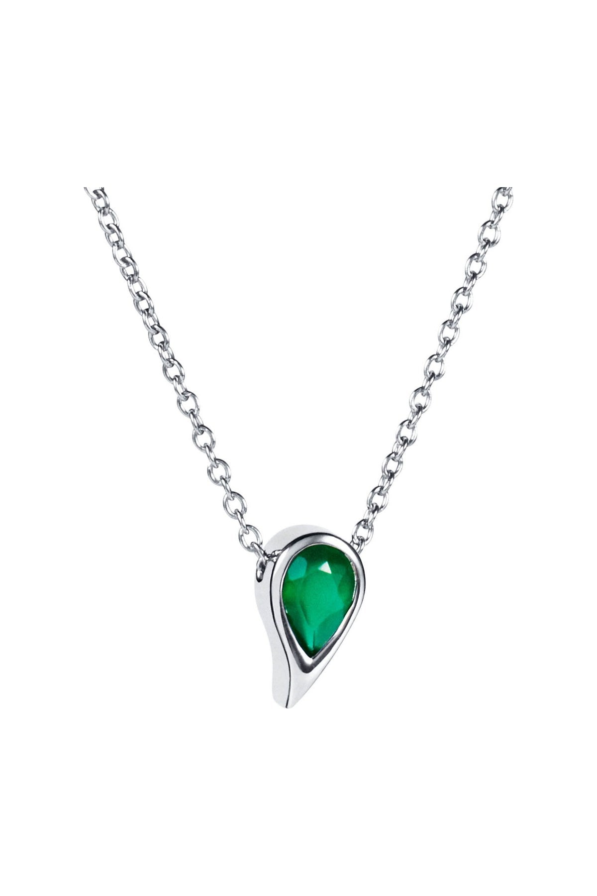 Efva Attling Sparkle Of Life Single Necklace - Green hopeinen kaulakoru