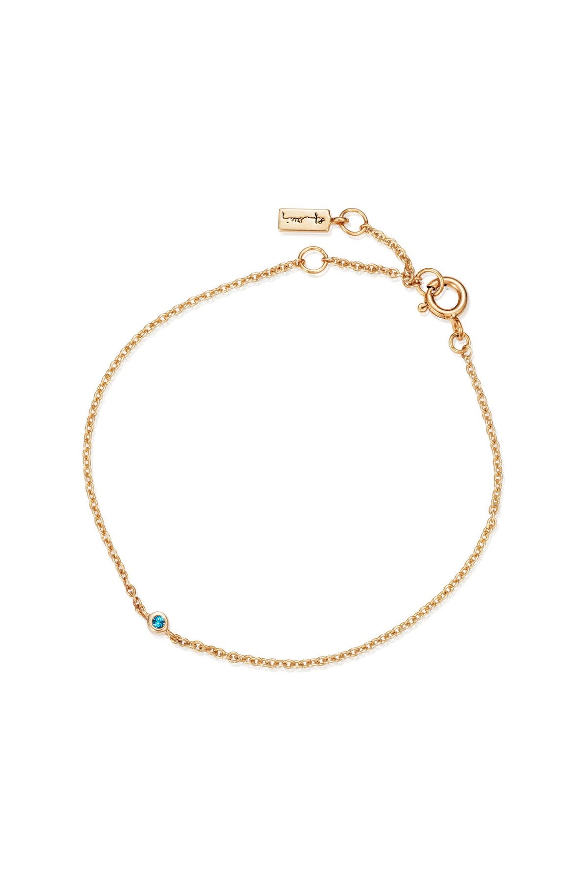Efva Attling Micro Blink Bracelet - Blue Topaz kullattu rannekoru