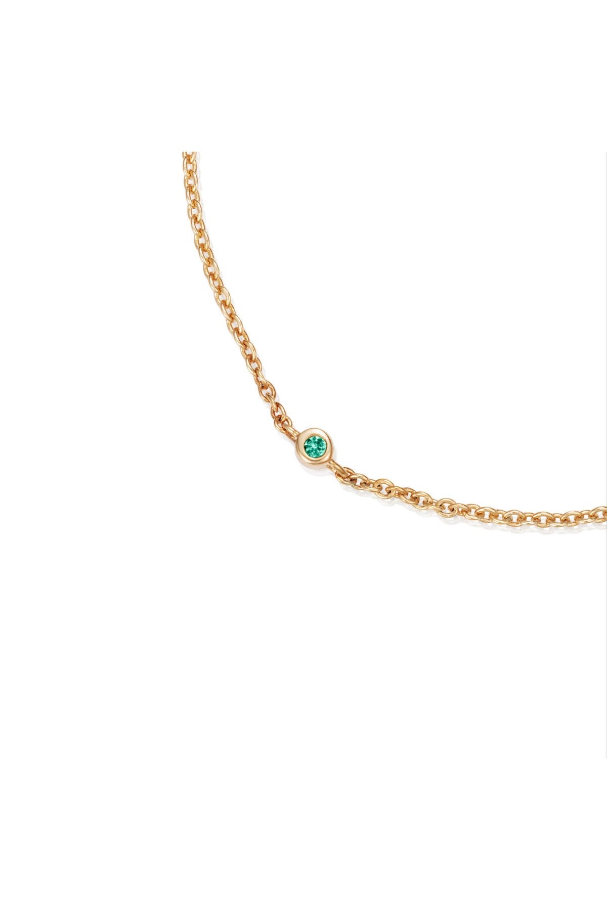 Efva Attling Micro Blink Bracelet - Green Emerald kullattu rannekoru