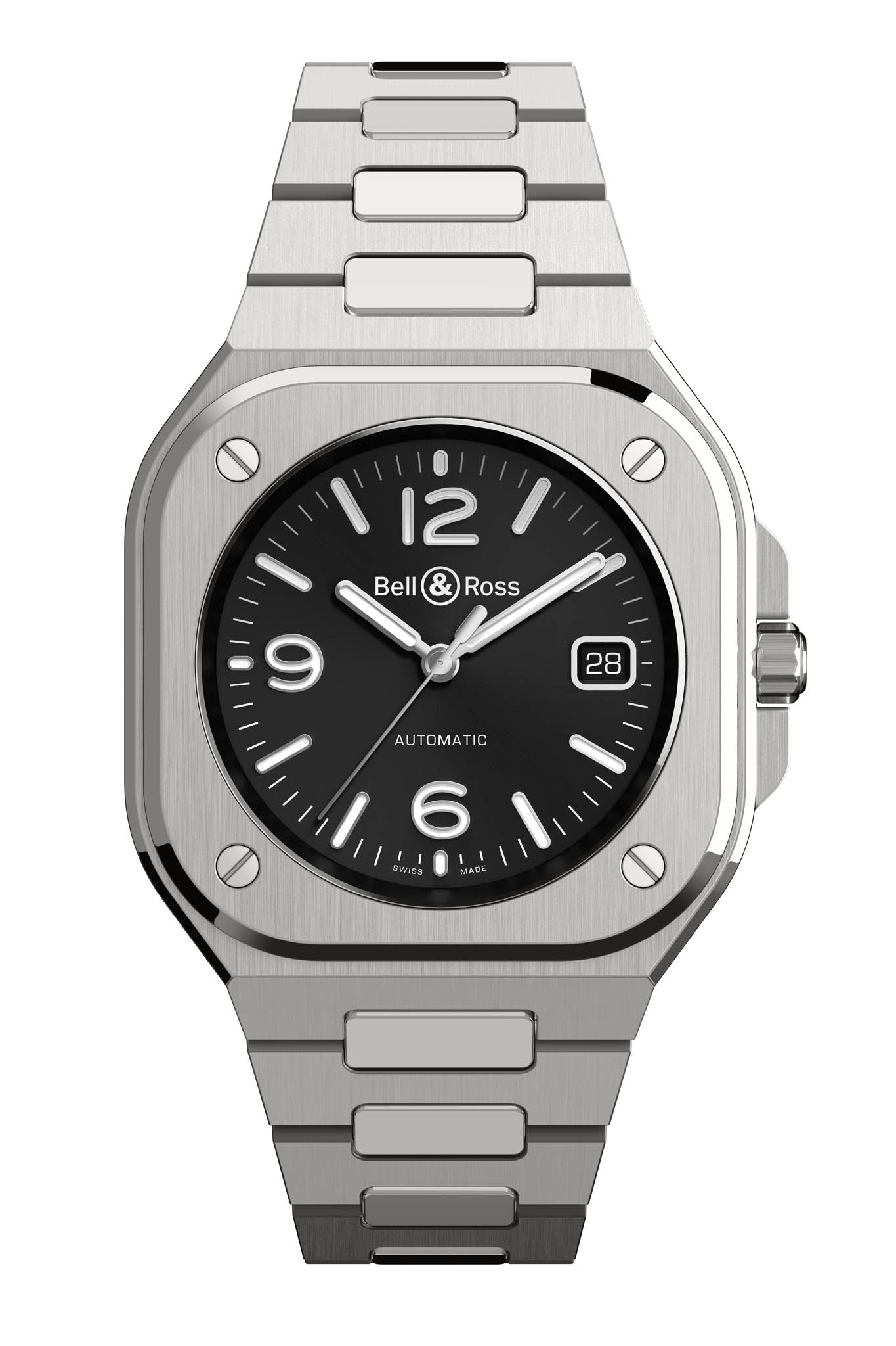 Bell & Ross BR 05 Black Steel rannekello Default Title