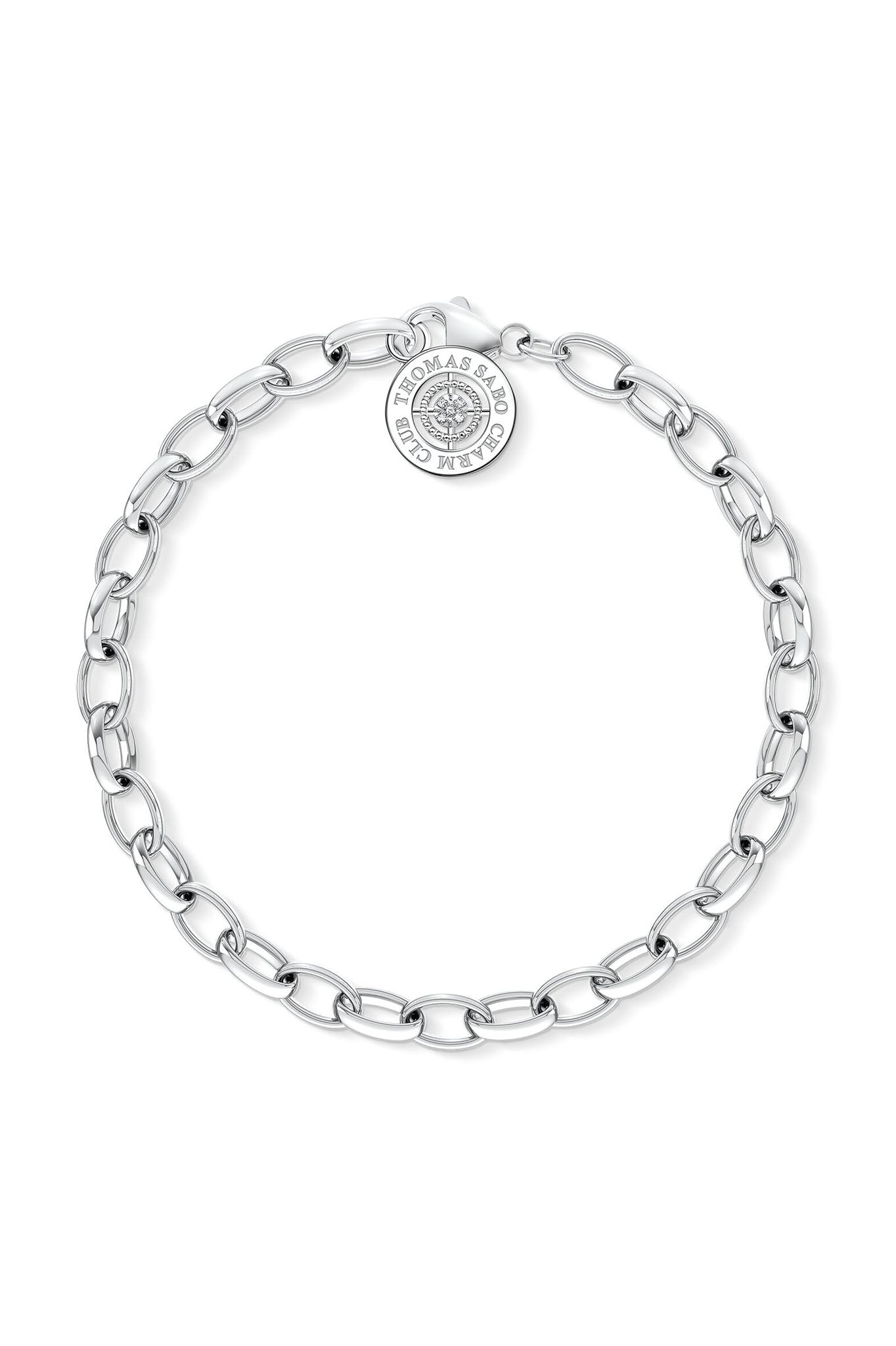 Thomas Sabo Charm Bracelet Diamond hopeinen rannekoru