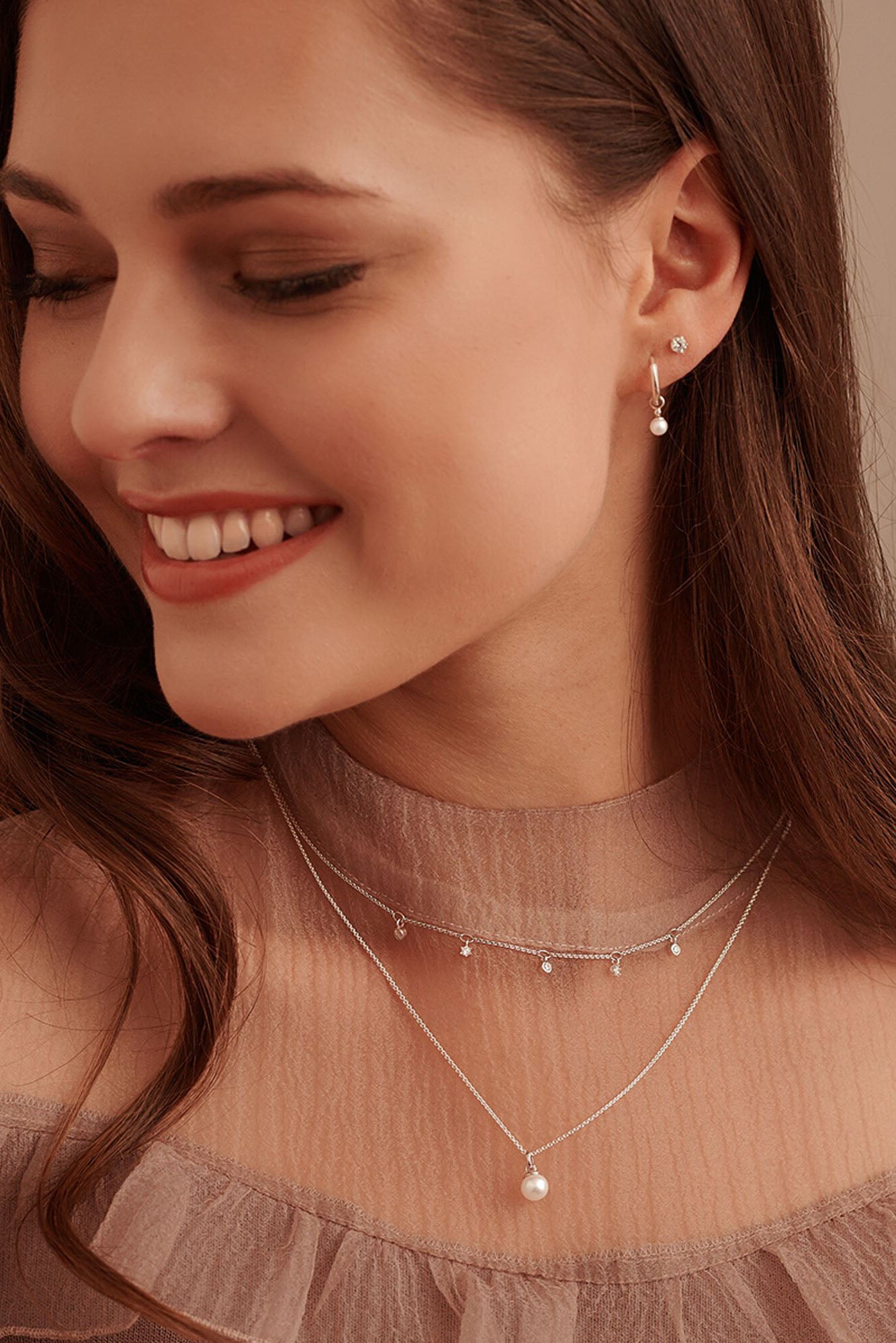 Thomas Sabo Zirkon hopeinen korvakoru (1kpl) Default Title