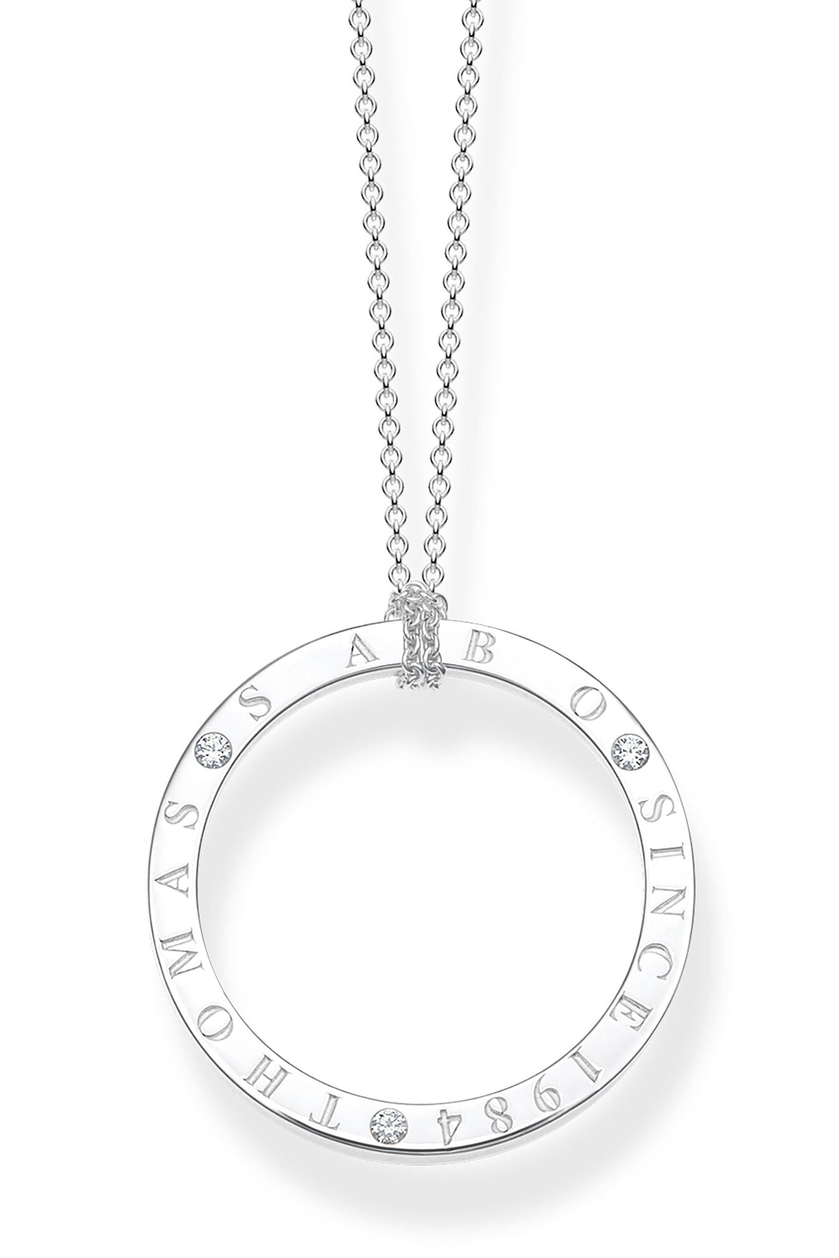 Thomas Sabo Large circle hopeinen kaulakoru 90cm