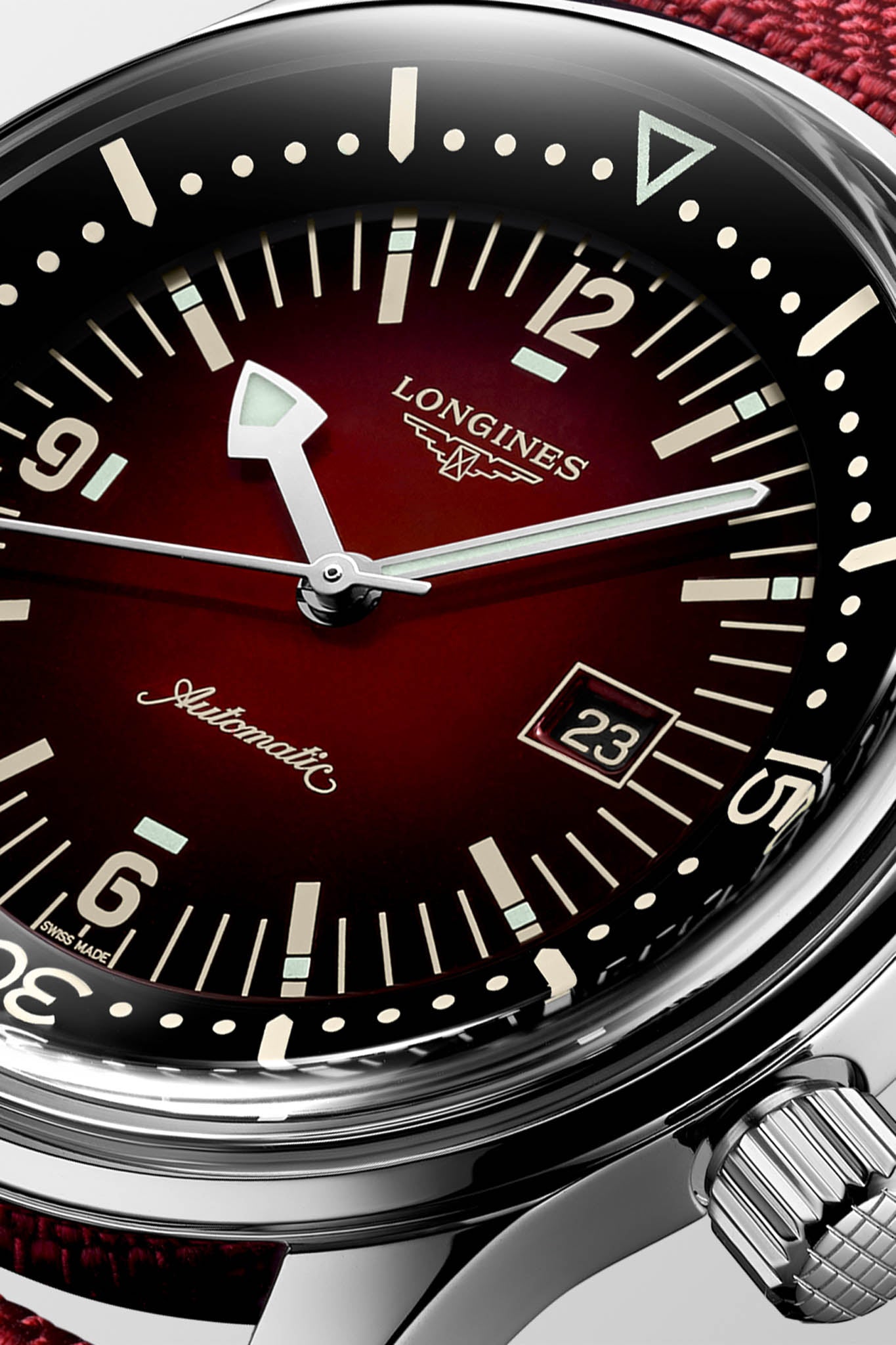 Longines Legend Diver 36 red rannekello Default Title