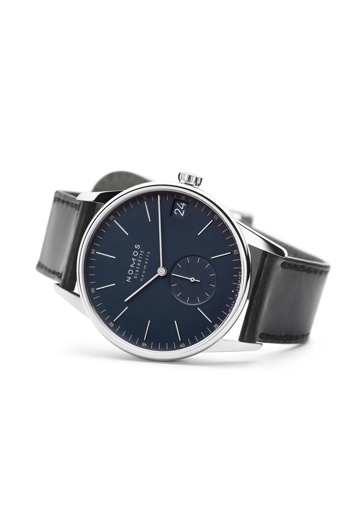 Nomos Glashütte Glashütte Orion Neomatik 41 Date Midnight Blue rannekello