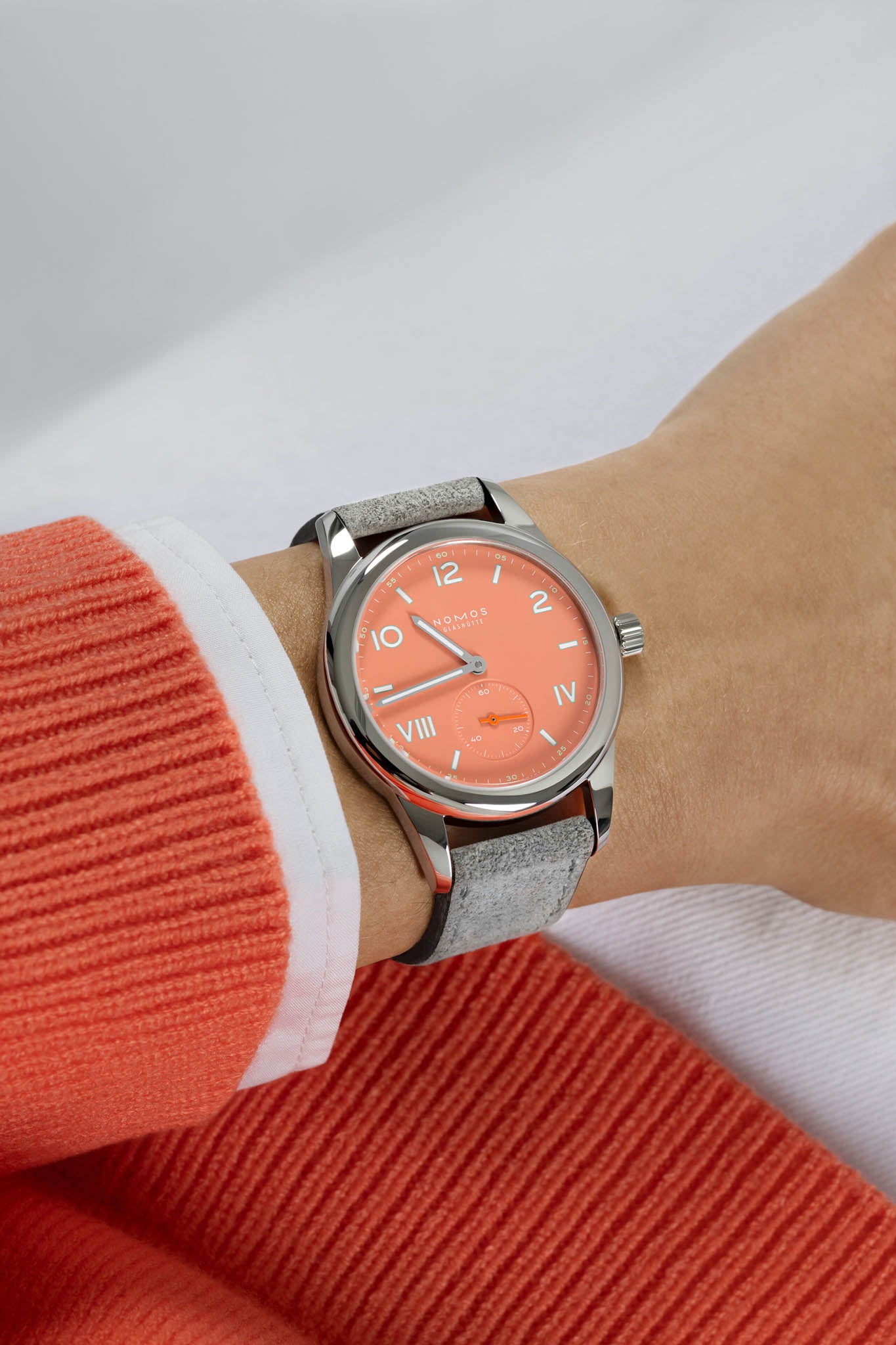 Nomos Glashütte Club Campus 36 Cream Coral rannekello