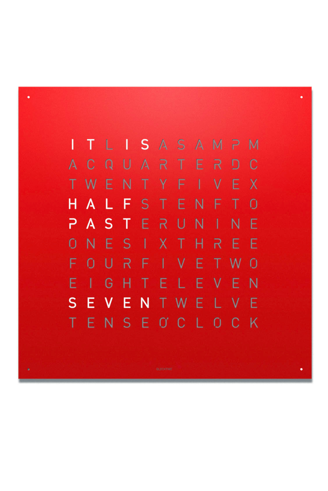 Qlocktwo Classic Steel Red Pepper kello Default Title
