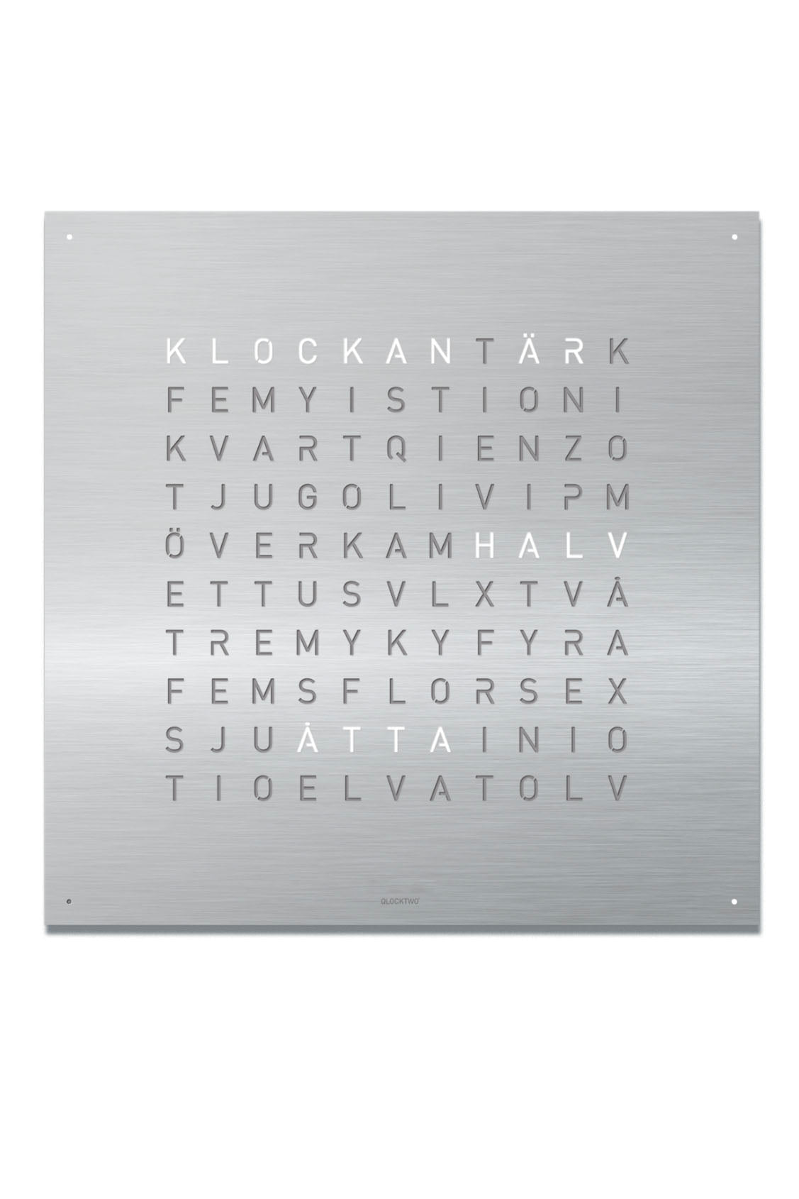 Qlocktwo Classic Steel Stainless kello Default Title