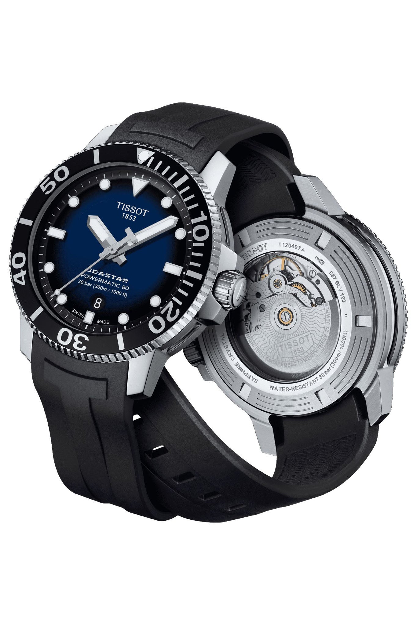 Tissot Seastar 1000 Powermatic 80 miesten rannekello Default Title