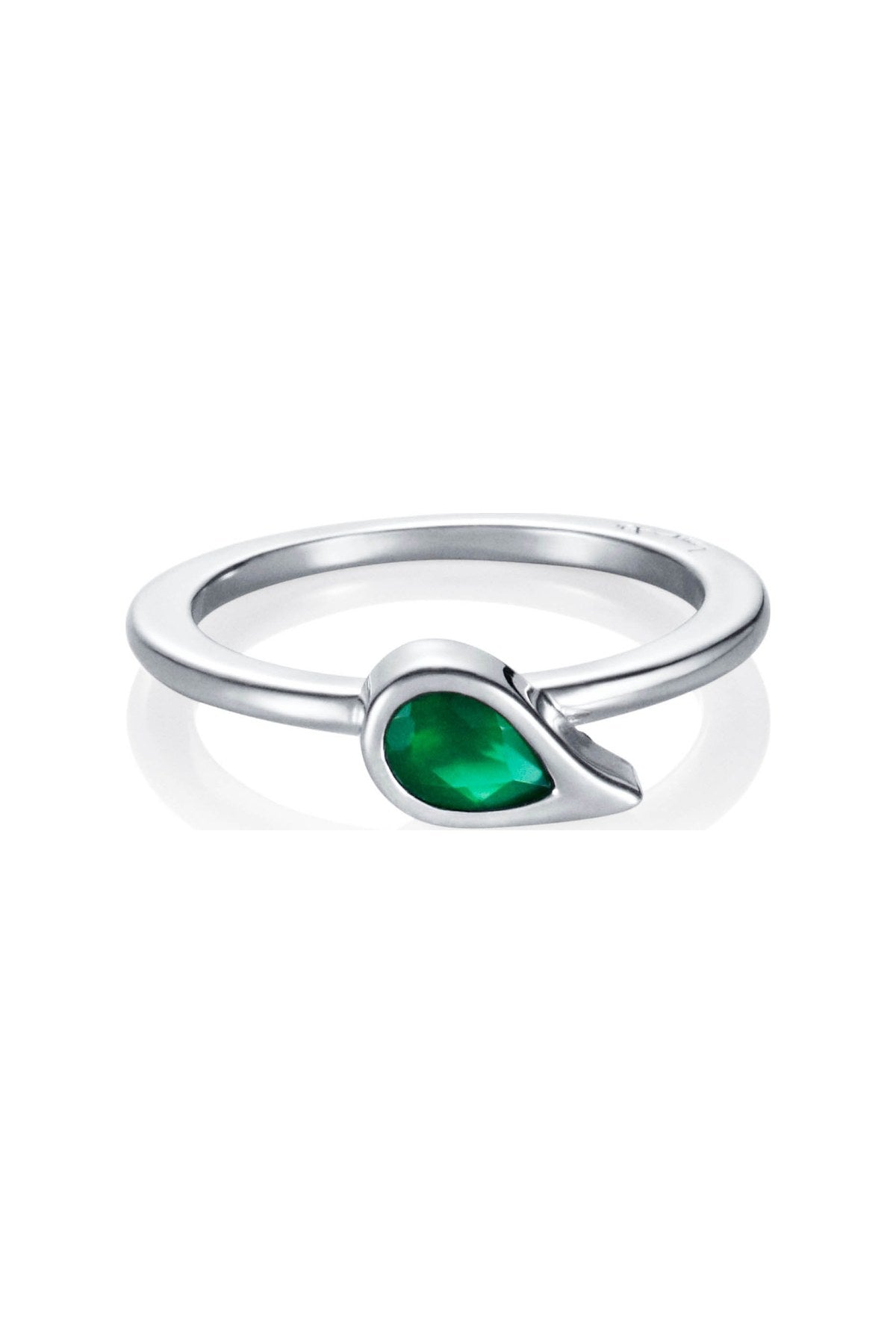 Efva Attling Sparkle Of Life Ring - Green hopeinen sormus