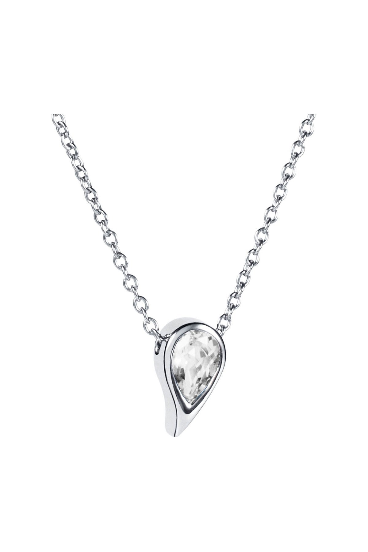 Efva Attling Sparkle Of Life Single Necklace - White Topaz hopeinen kaulakoru