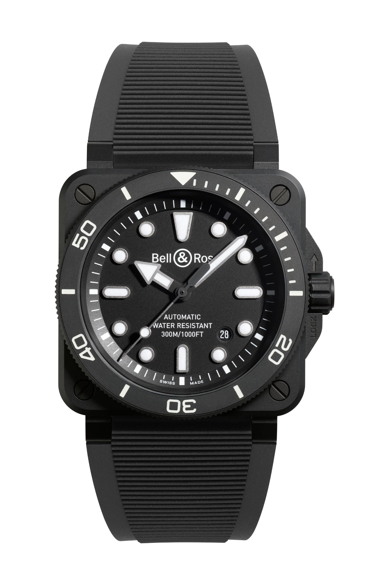 Bell & Ross BR 03 Diver Black Matte Ceramic rannekello