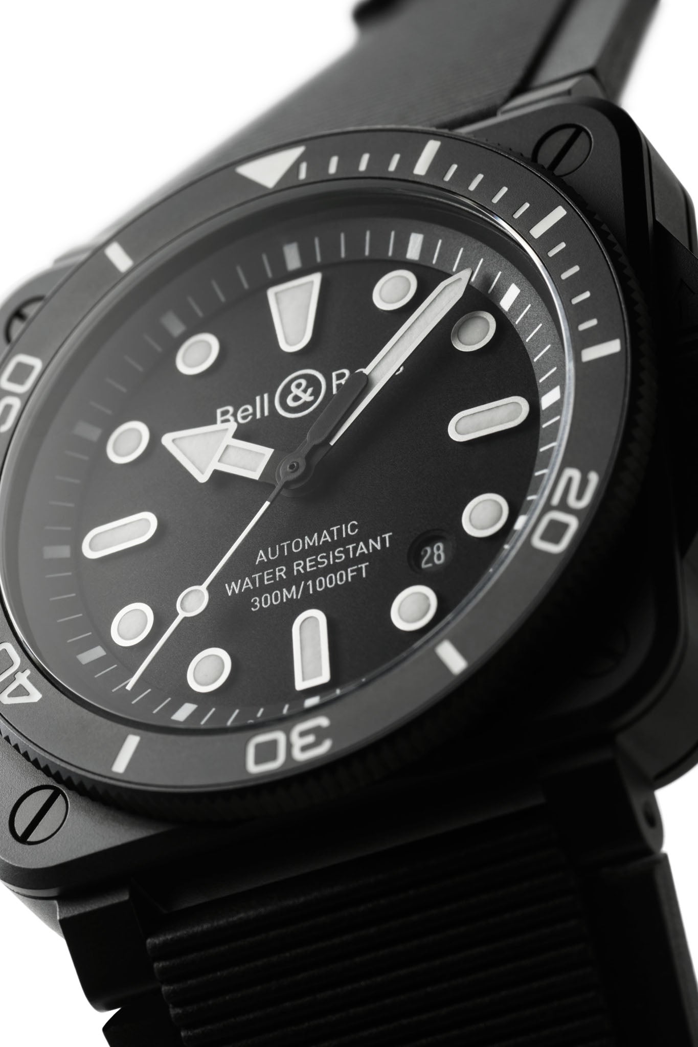 Bell & Ross BR 03 Diver Black Matte Ceramic rannekello