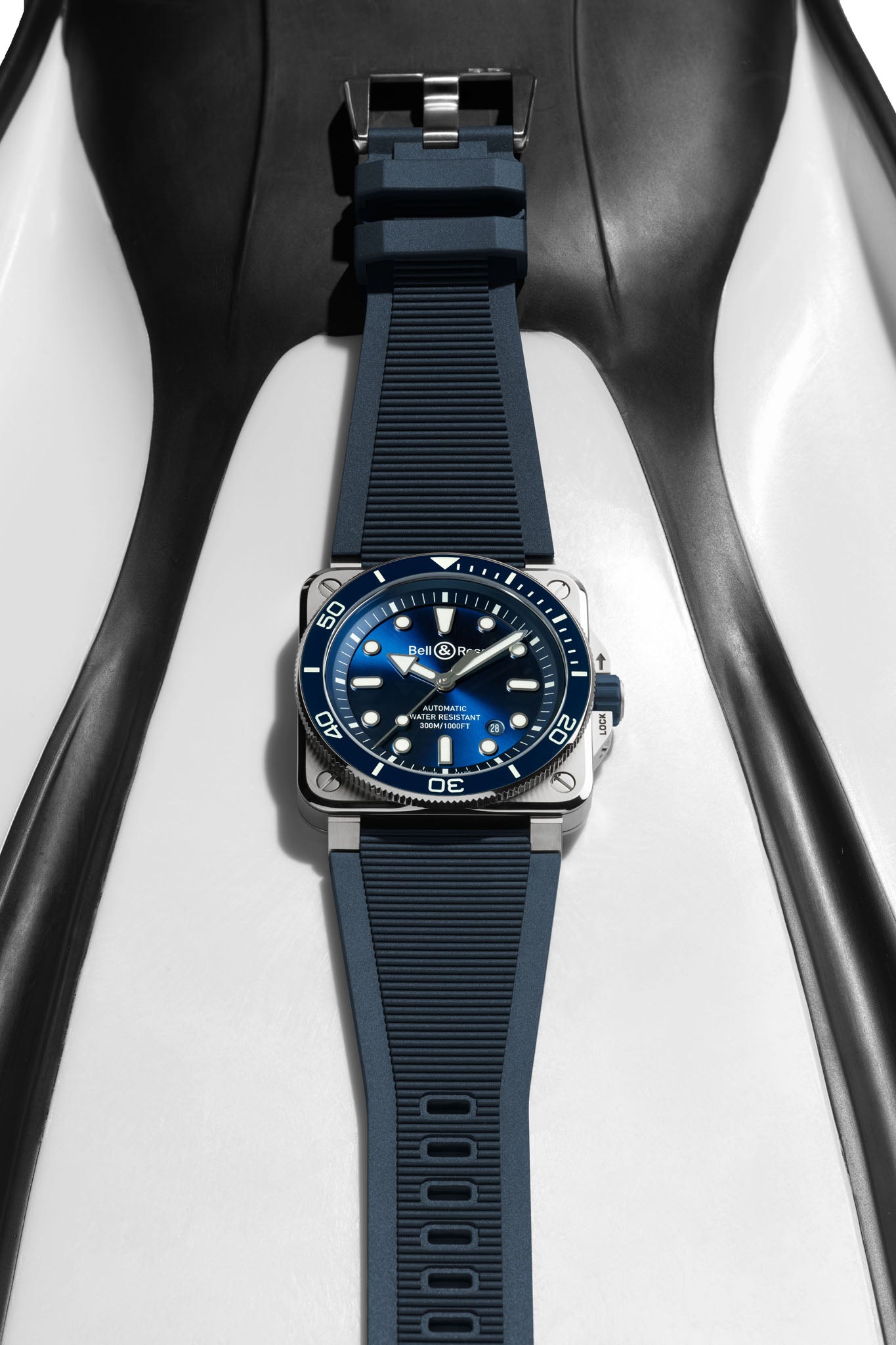 Bell & Ross BR 03 Diver Blue Steel rannekello