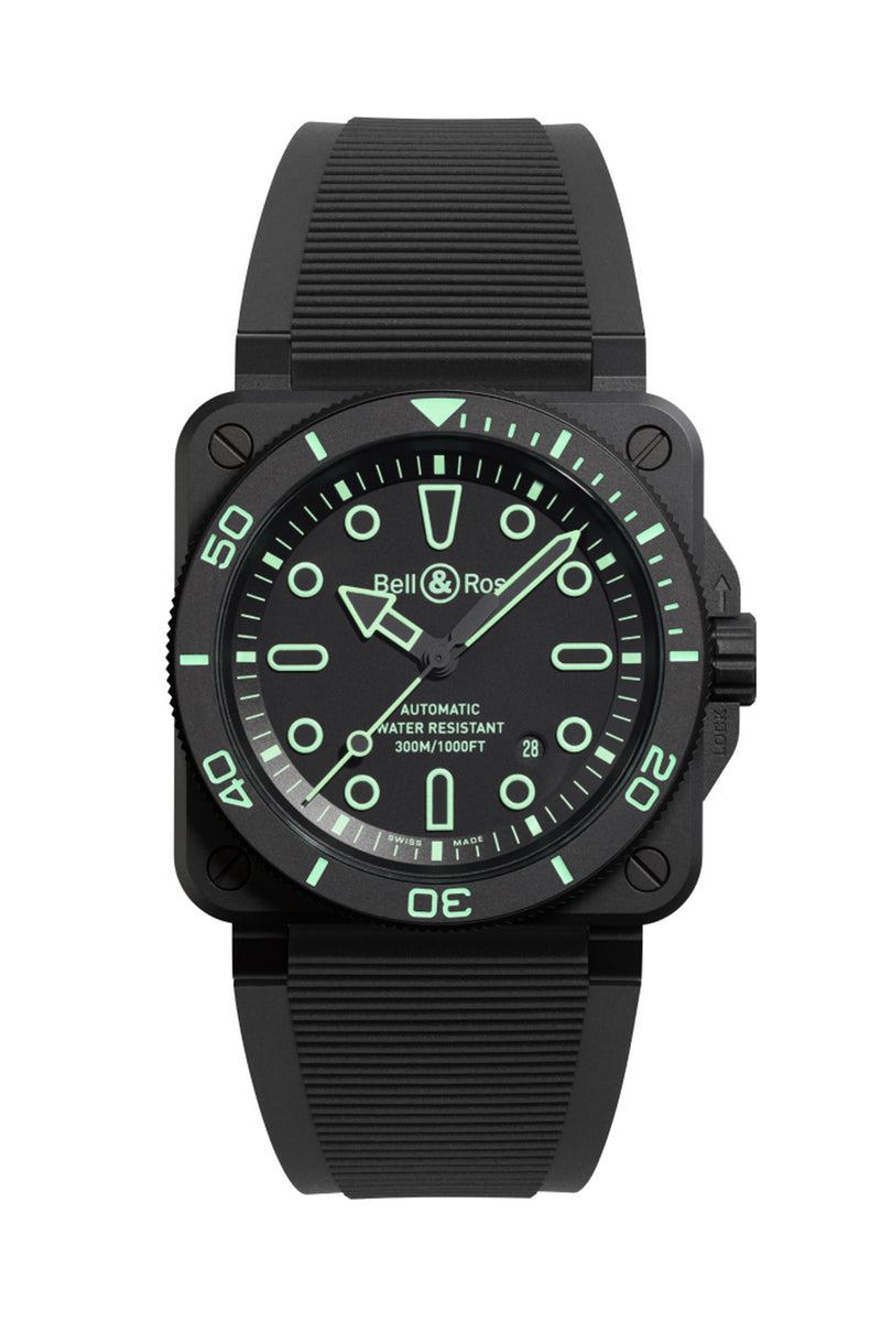 Bell & Ross BR 03 Diver Lum Outline rannekello BR03A-D-OL-CE/SRB tuotekuva
