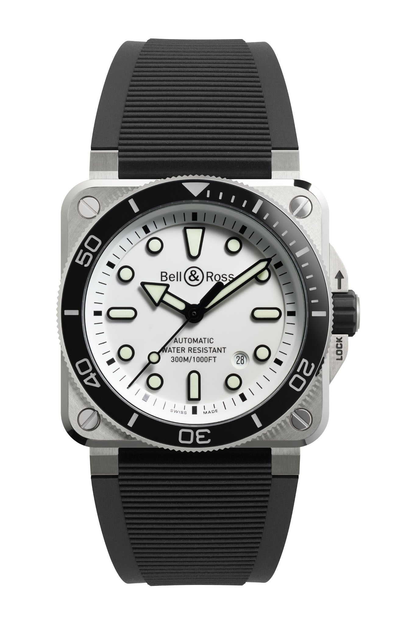 Bell & Ross BR 03 Diver White Steel rannekello