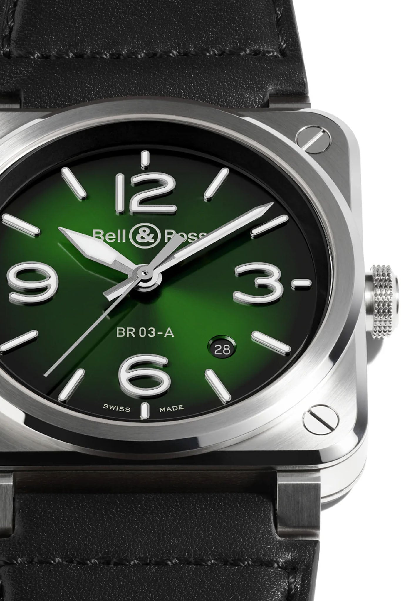 Bell & Ross BR-03 Green Steel BR03A-GN-ST/SCA