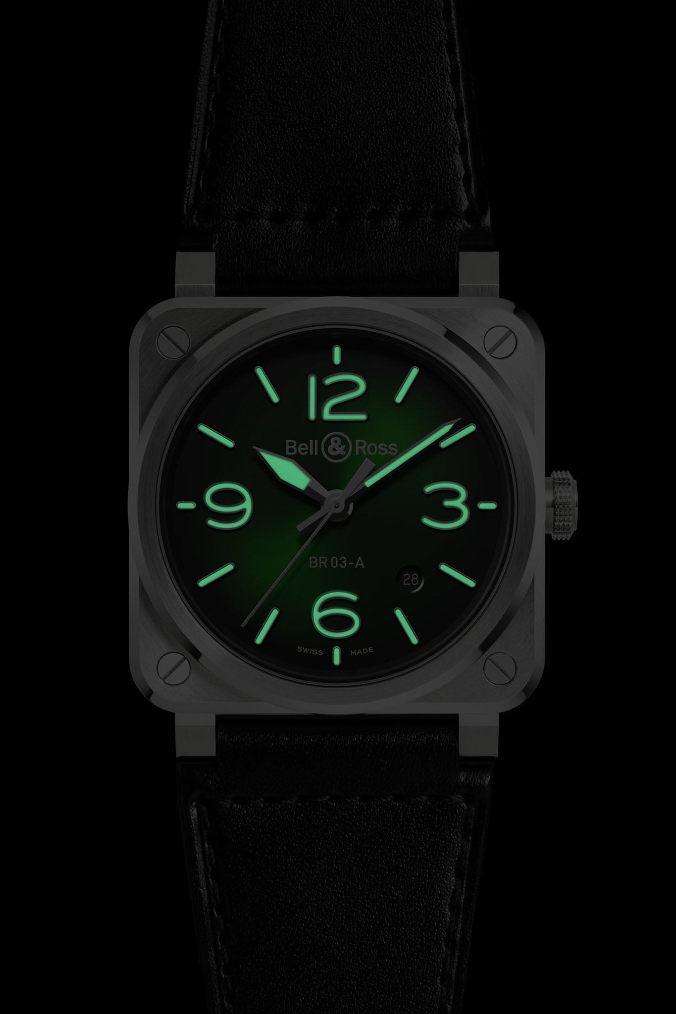Bell & Ross BR-03 Green Steel BR03A-GN-ST/SCA