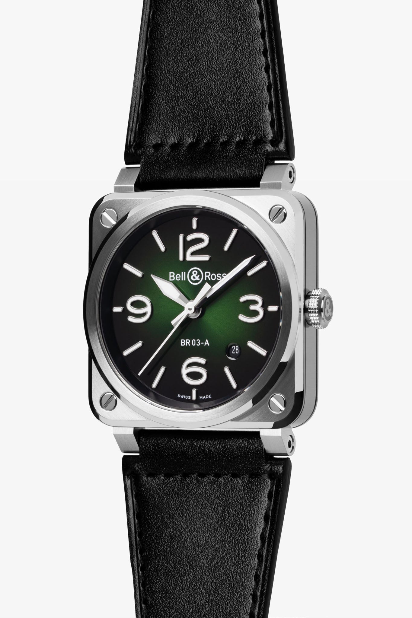 Bell & Ross BR-03 Green Steel BR03A-GN-ST/SCA