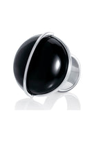 Efva Attling Slick & Black Ring hopeinen sormus