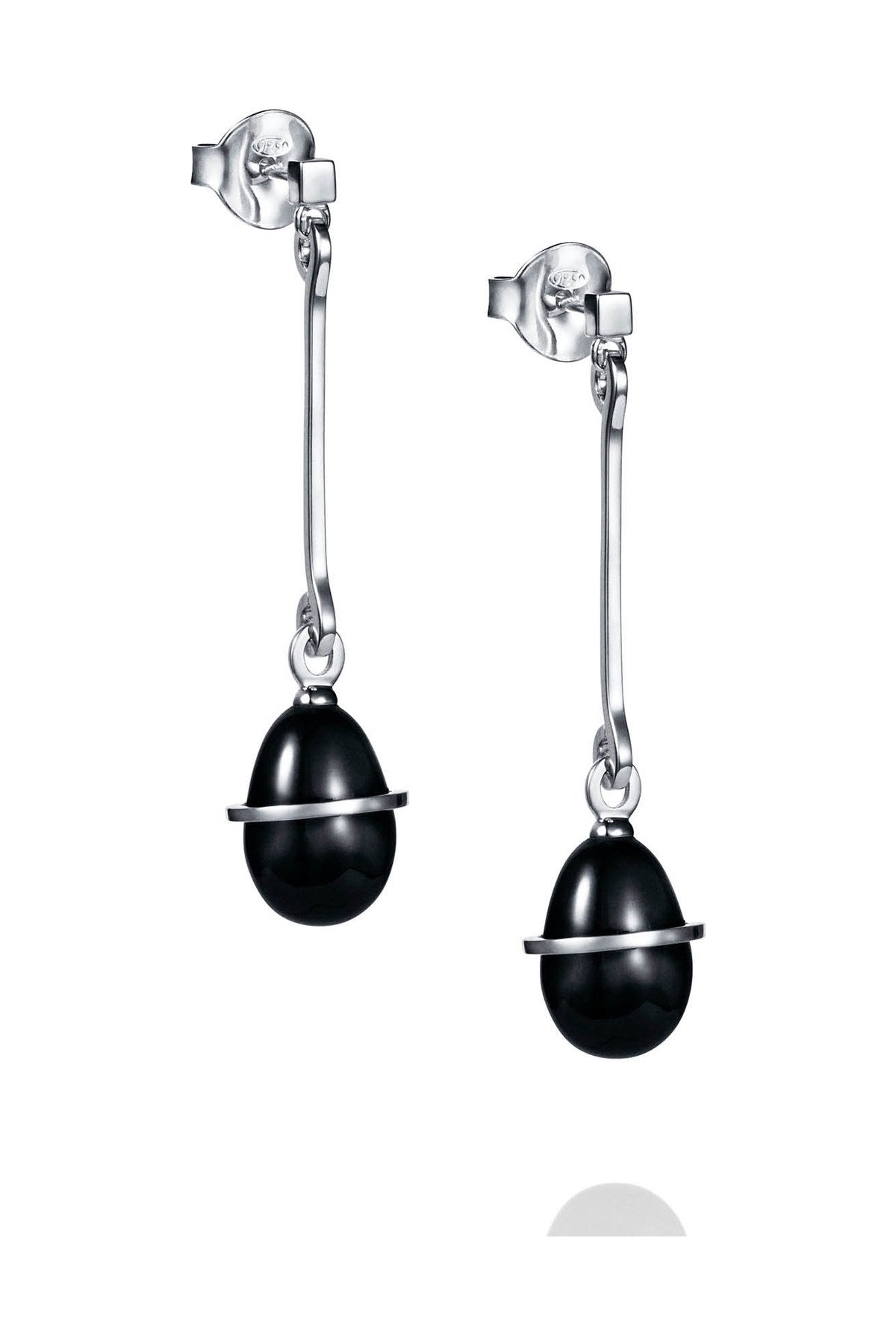 Efva Attling Slick & Black Earrings hopeiset korvakorut