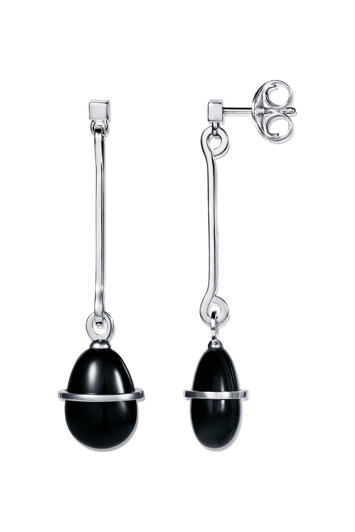 Efva Attling Slick & Black Earrings hopeiset korvakorut