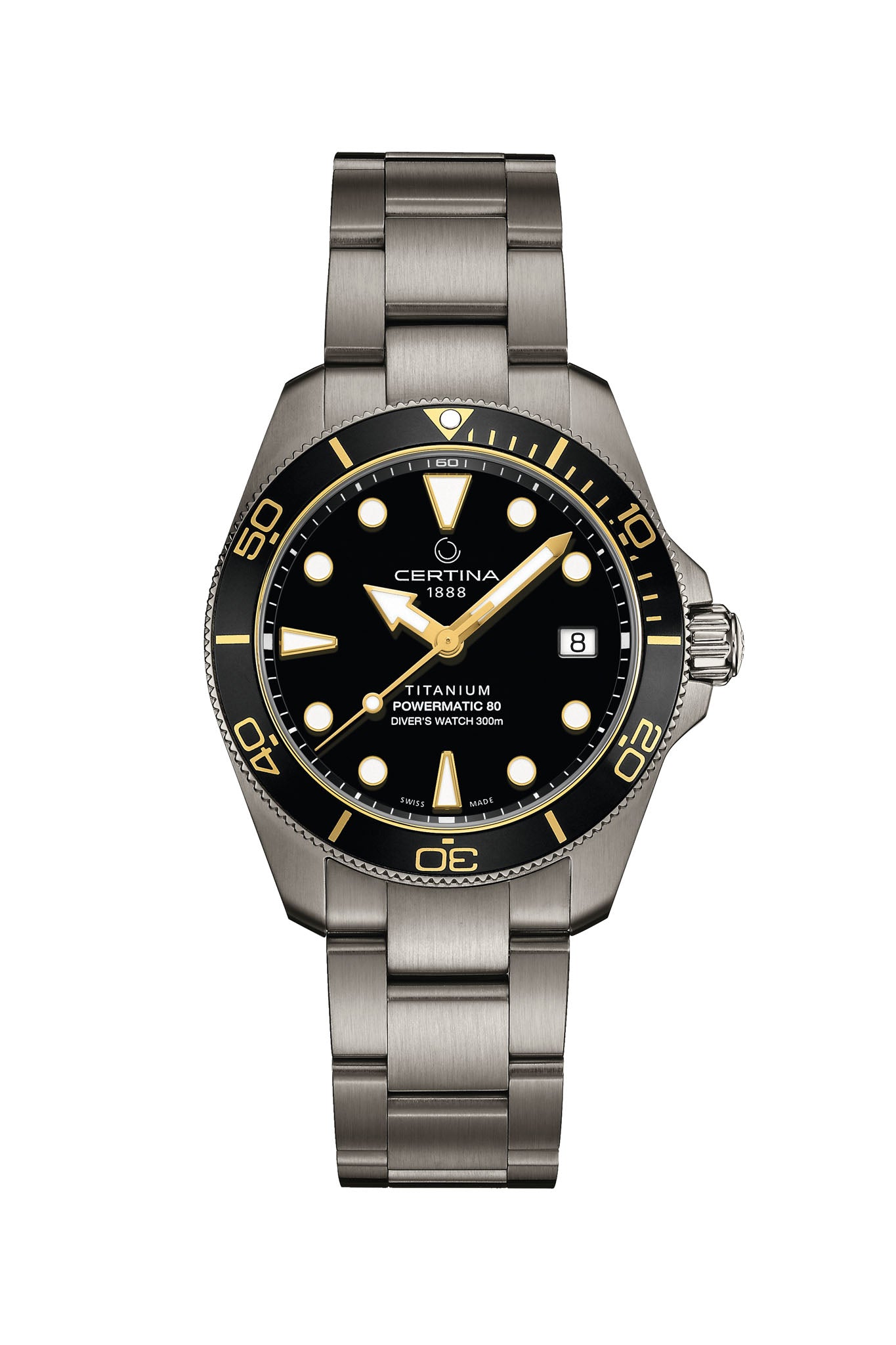 Certina DS Action Diver 38 Powermatic 80 Ceramic Titanium rannekello