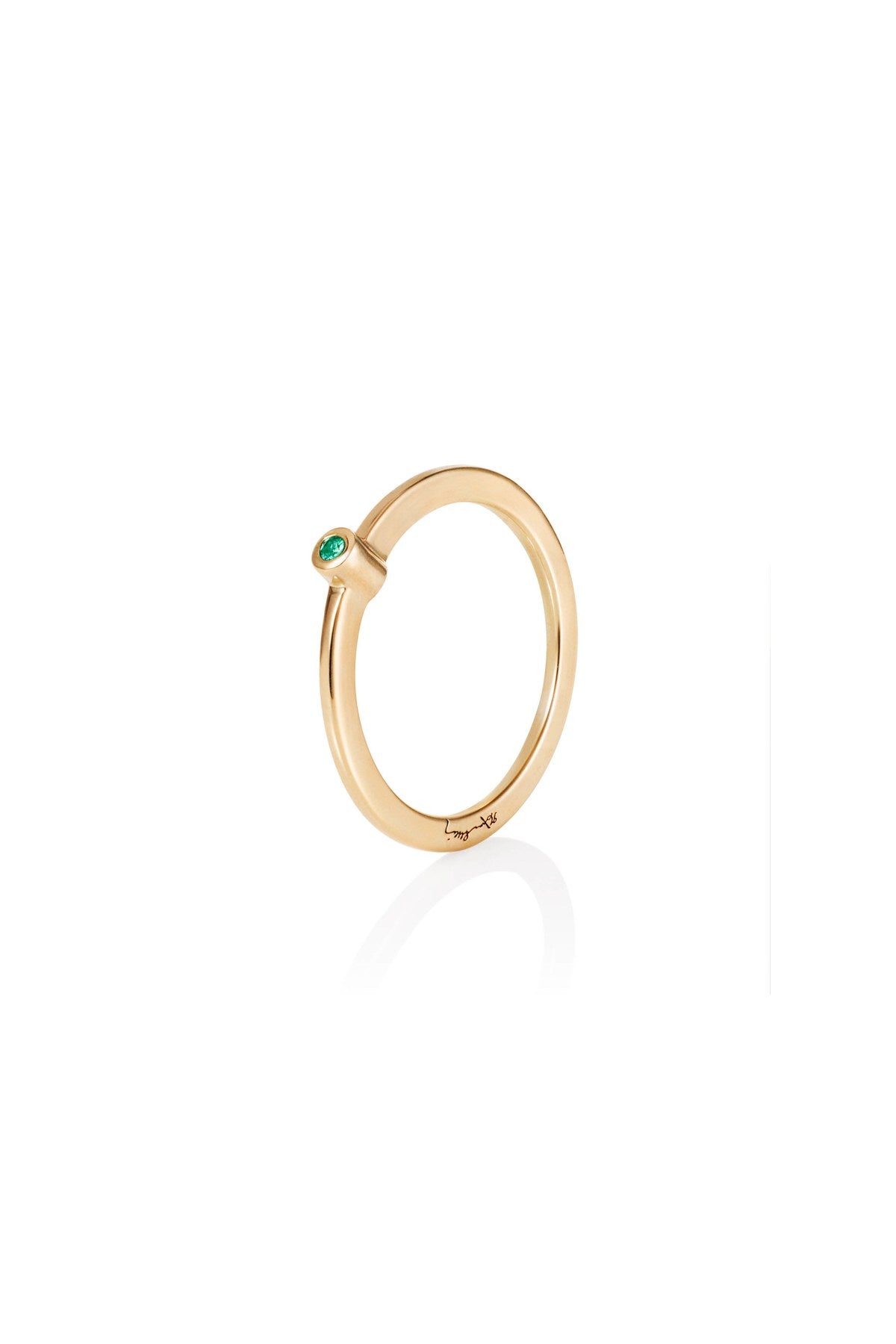 Efva Attling Micro Blink Ring - Green Emerald kullattu sormus