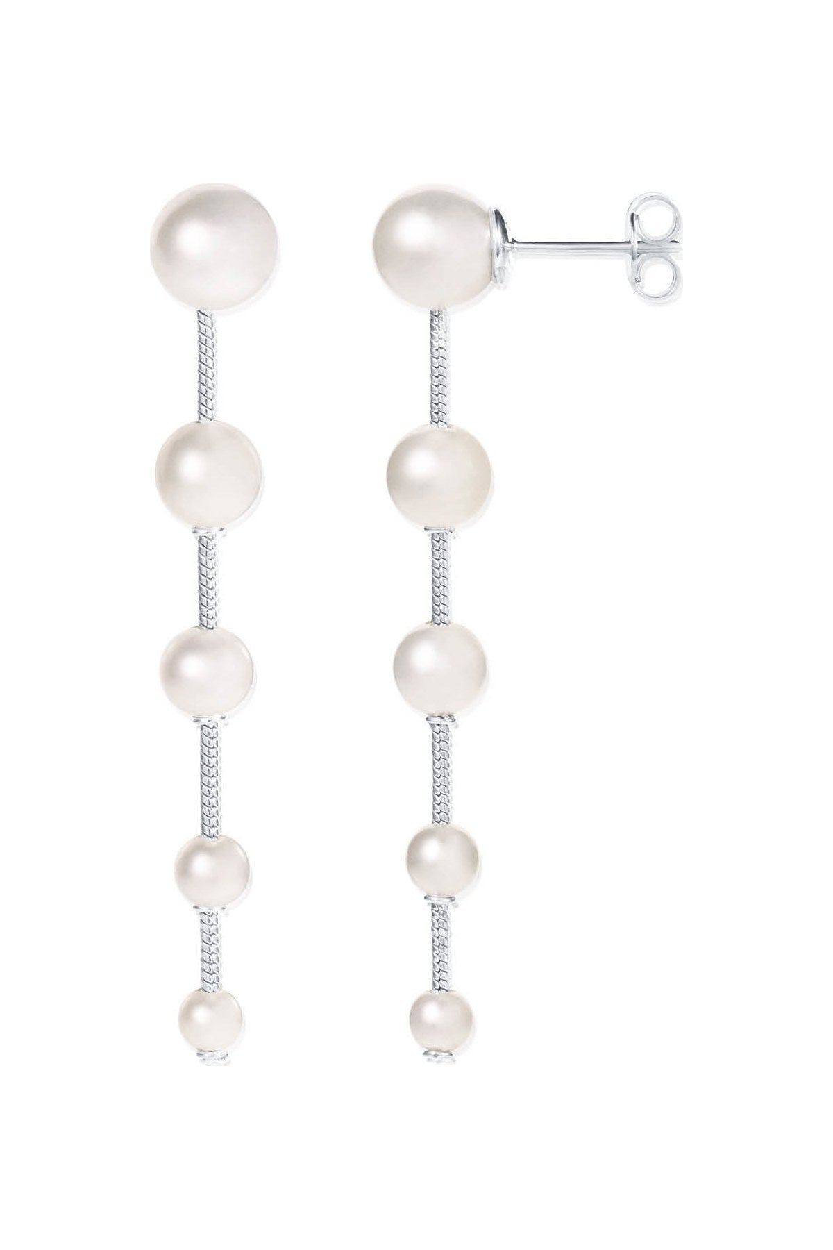 Efva Attling Flowing Pearls Earrings hopeiset korvakorut