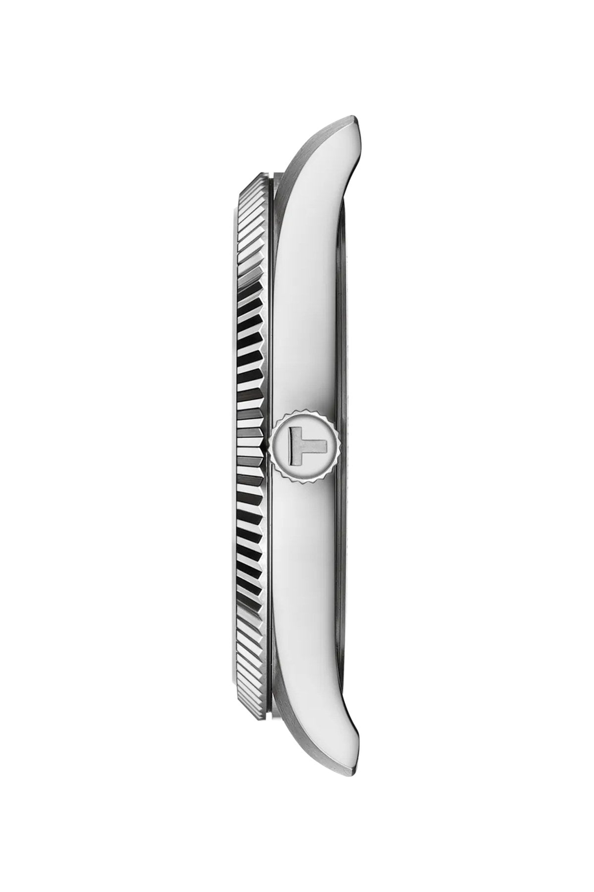 Tissot Ballade 40 mm jäänsininen rannekello – Profile view of the watch case Tissot Ballade 40mm