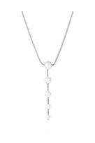 Efva Attling Flowing Pearls Necklace hopeinen kaulakoru