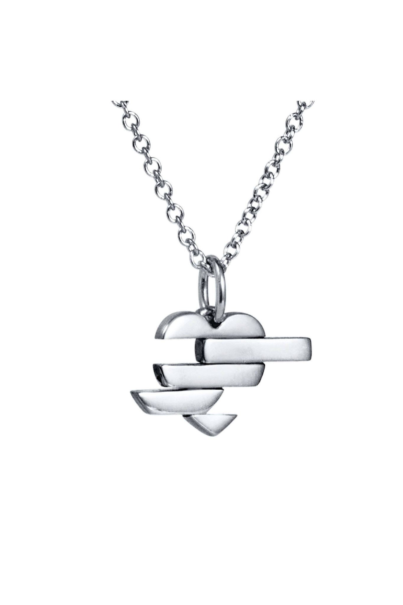 Efva Attling A Piece Of My Heart Pendant hopeinen kaulakoru