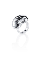 Efva Attling Cashew Ring hopeinen sormus 13-100-02219