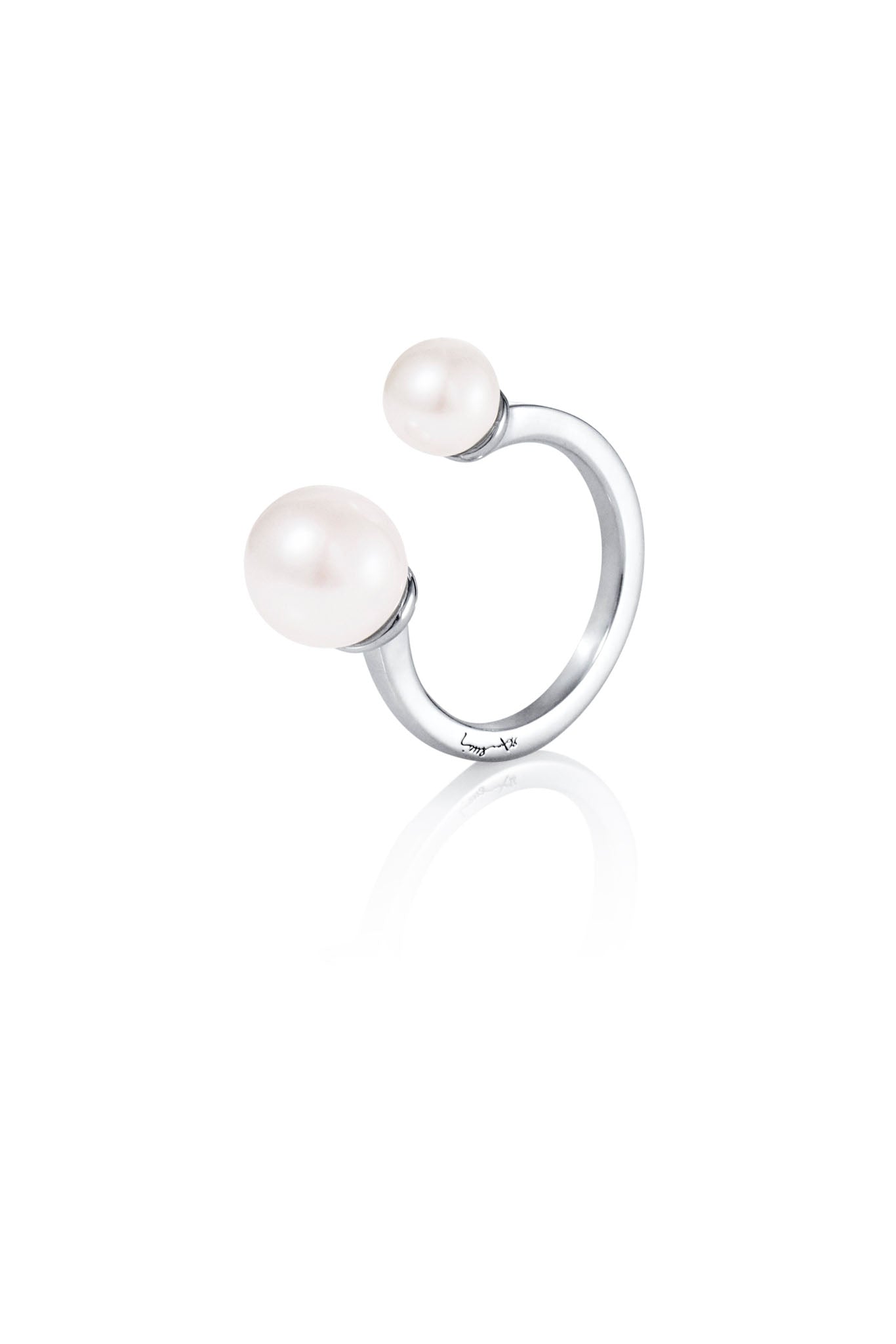 Efva Attling Drip Drop Ring hopeinen sormus