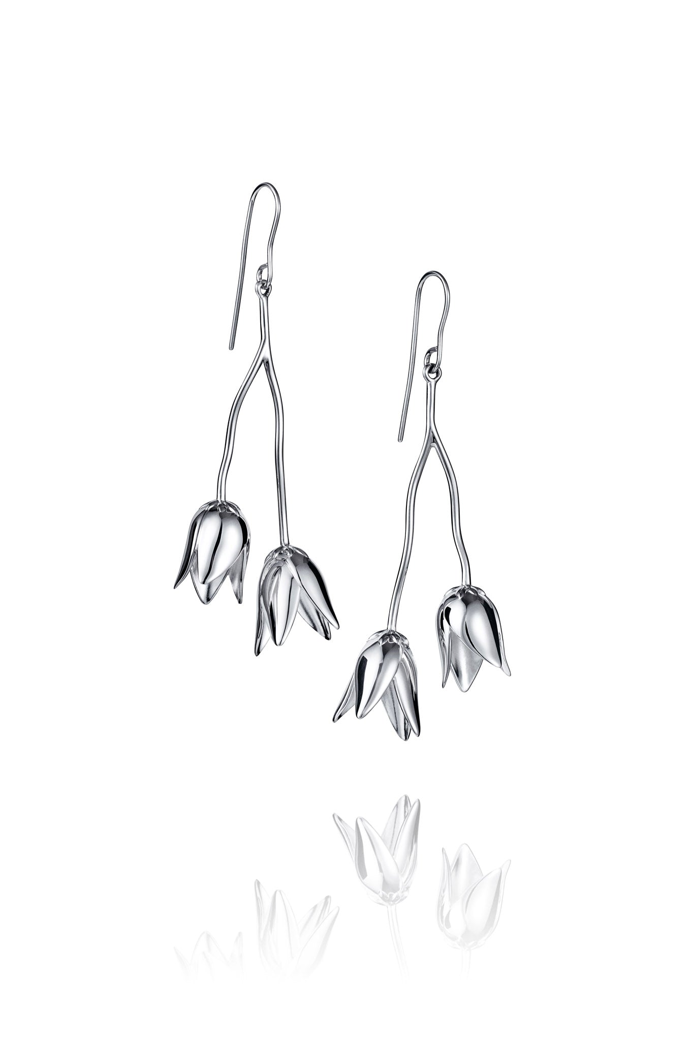 Efva Attling Helleborus Earrings hopeiset korvakorut
