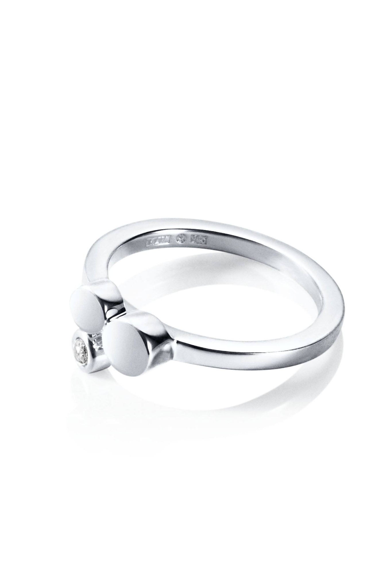 Efva Attling Little Champagne Ring hopeinen sormus