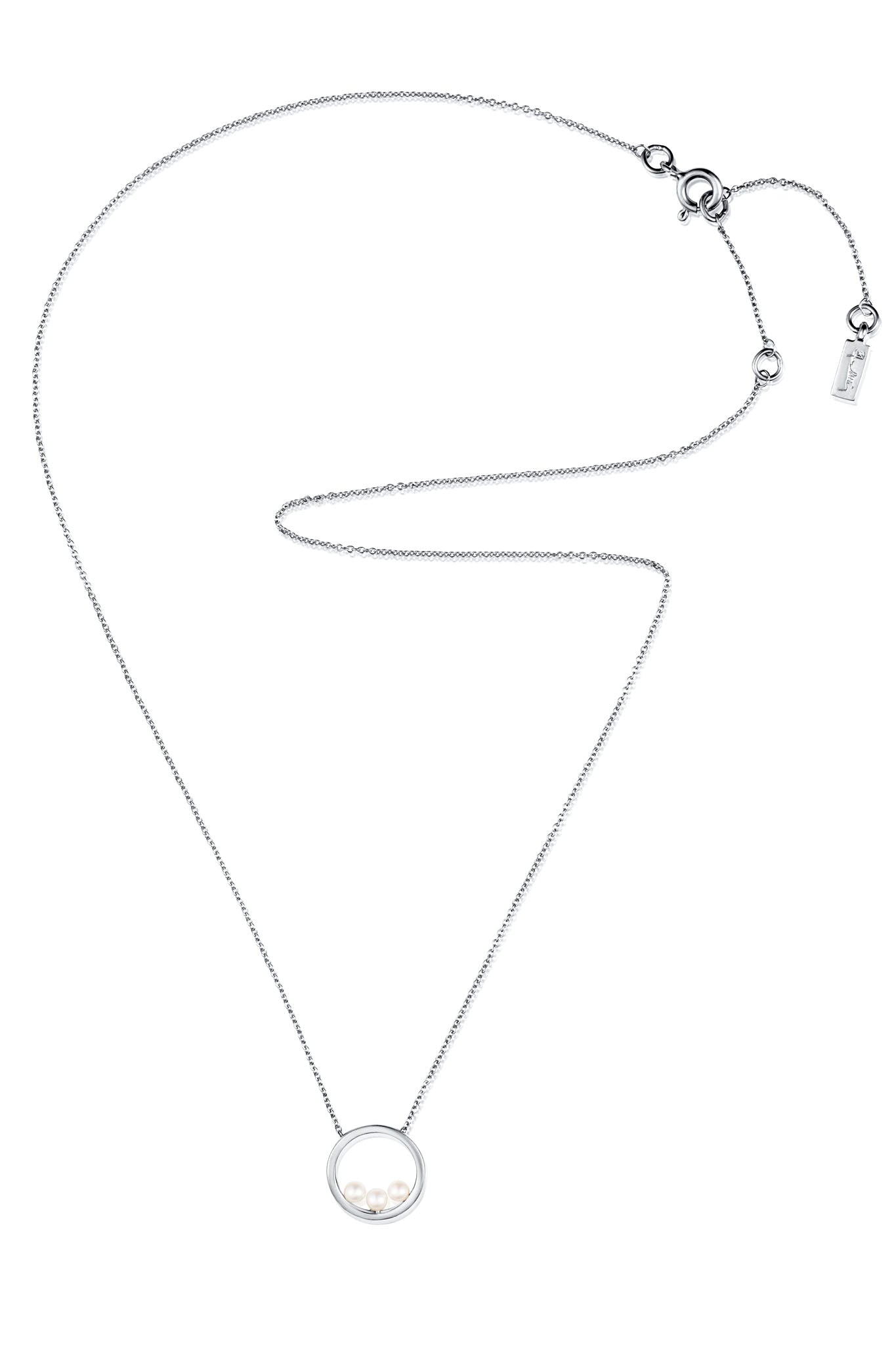 Efva Attling Little Roller Coaster Necklace hopeinen kaulakoru