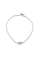 Efva Attling Love Bead Bracelet - Green Quartz hopeinen rannekoru 14-100-02414