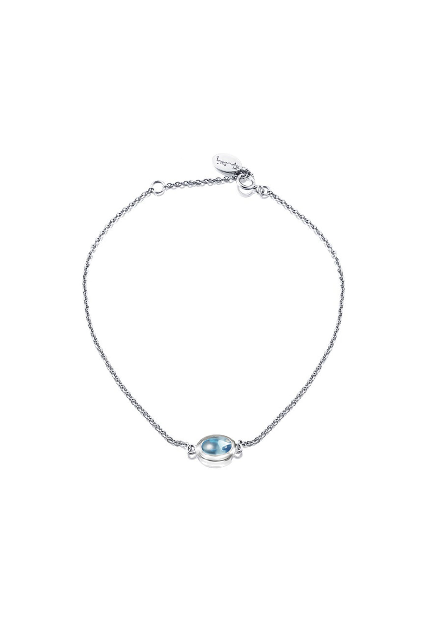 Efva Attling Love Bead Bracelet - Topaz hopeinen rannekoru